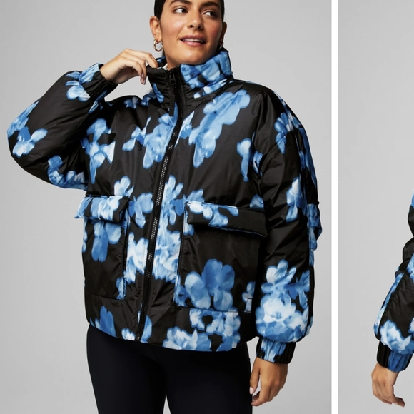 NWT Fabletics All Weather Jacket Floral XS - Picture 3 of 8